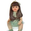 Lonian 22 Pouces 55cm Tout Vinyle régénéré Bébé Fille poupée avec Une poupée Princesse aux Cheveux Longs Brown Eyes 