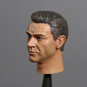 CNSMCWG Sculpture De Tête De Figurine Masculin À Léchelle 1/6, Sculpture De Tête du Détective Sean Connery, Tête De Poupée p