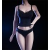 HiPlay Costume de poupée féminine à léchelle 1/6, haut + string pour figurine daction Phicen/TBLeague CM192 noir 