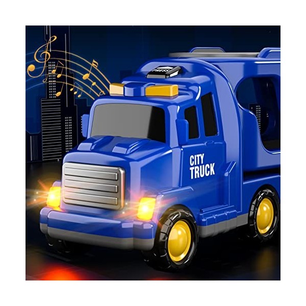 Jouets camions voitures pour garçons et tout-petits, camion de ville 5 en 1 jouets pour 2, 3, 4, 5 ans, garçons et filles, ca