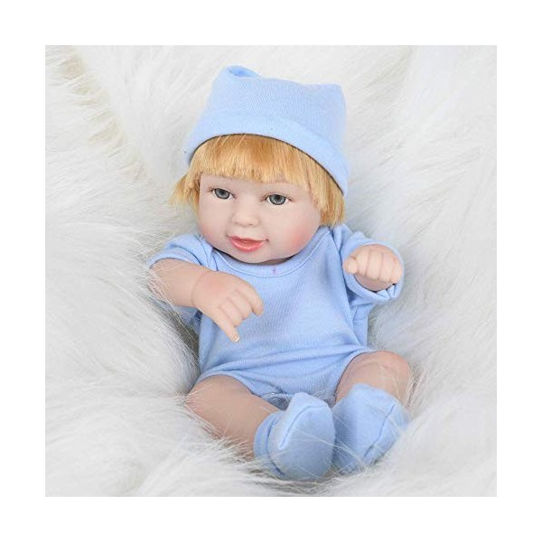 Reborn Baby Dolls, Simulation Reborn Baby Doll Jouet en Silicone Souple et réaliste Cadeau de 28 cm / 11 Pouces, Poupées nour