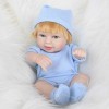 Reborn Baby Dolls, Simulation Reborn Baby Doll Jouet en Silicone Souple et réaliste Cadeau de 28 cm / 11 Pouces, Poupées nour