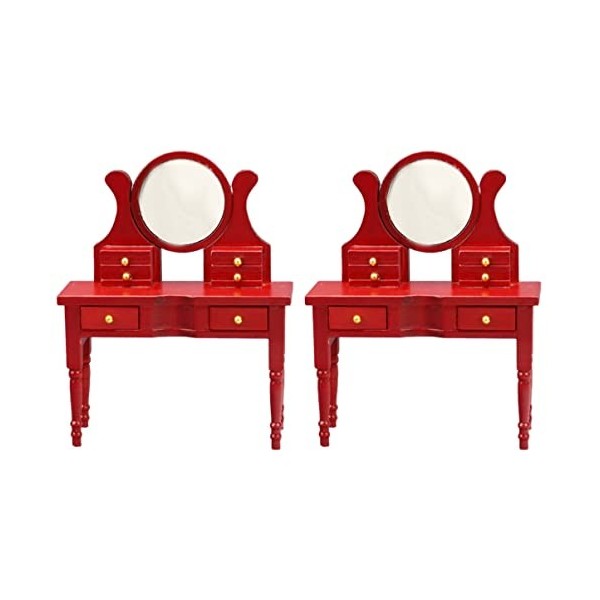 Alasum 6 Pièces Commode De Maison De Poupée Mini Ornement Darmoire en Bois Mini Armoire à Tiroirs Armoire Vintage Mini Armoi