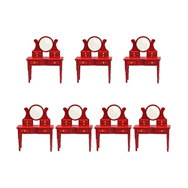 Alasum 6 Pièces Commode De Maison De Poupée Mini Ornement Darmoire en Bois Mini Armoire à Tiroirs Armoire Vintage Mini Armoi