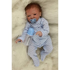ZIYIUI Reborn Bébé poupée Réaliste Silicone Souple en Vinyle 20 Pouces 50cm Reborn bébé garçon Fait Main Reborn Dolls Cadeau 