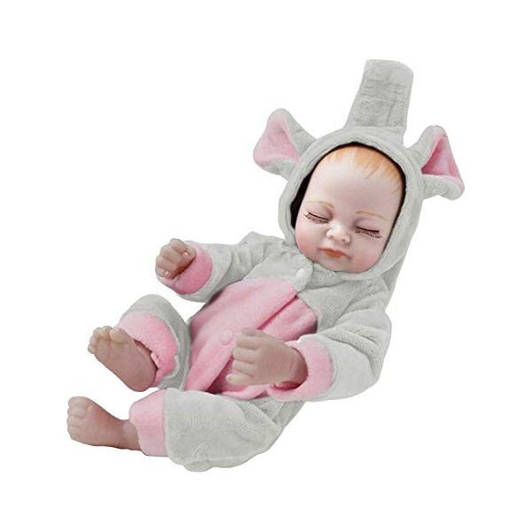 Poupée Bébé Reborn 10,2 Pouces/26 Cm, Corps en Tissu De Silicone, Jouet pour Enfants, Poupée Nourrissante pour Jouets pour En