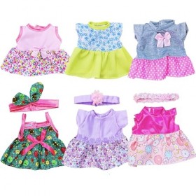 JING SHOW BUSSINESS Lot de 6 vêtements de poupée pour bébé fille de 25,4 à 30,5 cm, accessoires de vêtements de poupée pour b