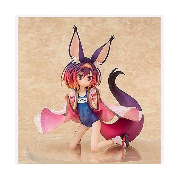 POMONO Waifu Figure No Game No Life Izuna Hatsuse Maillot de Bain Style 1/7 Figure Complète Position Agenouillée Mignon Poupé