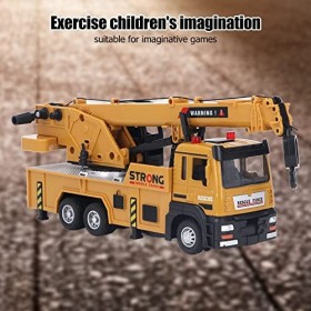 Camion-Grue pour Enfants, Conception Dynamique de Friction en Alliage Dalliage Véhicule de Récupération éducatif pour Camion