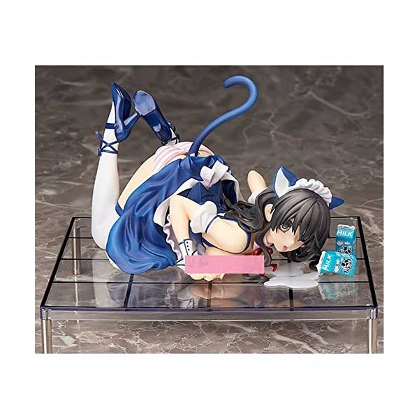 POMONO 1/7 Waifu Figure Chat LAP Lait Anime Figure Maid VER. Lie Position couchée Mignon poupée modèle décor Personnage de Ba