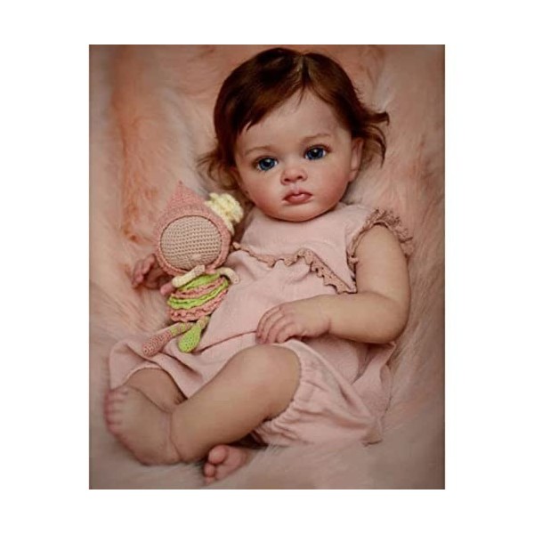 Lonian 24 Pouces 60 cm Reborn Poupée Bébé Fille Souple en Silicone Réalista Nouveau-né Reborn Toddler Girl Dolls Cadeau dann