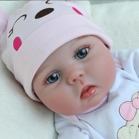 ZIYIUI Bébé Reborn Poupée Réaliste Dolls Silicone Baby 22 Pouce Nouveau-né Bebe Reborn Fille Poupee Enfants Jouets 55 CM