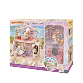 SYLVANIAN FAMILIES - Le Salon de Coiffure des poneys - 5643 - Maison de Poupée - Mini Poupées Colorful