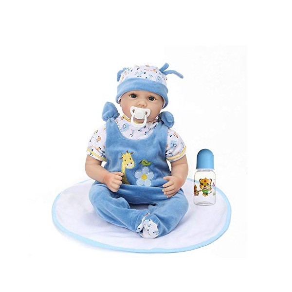 ADOSSAC 2020 Reborn Baby Doll Réincarné bébé Poupée Doux Simulation Silicone Vinyle 55 cm Garçon Fille Jouet Cadeau danniver