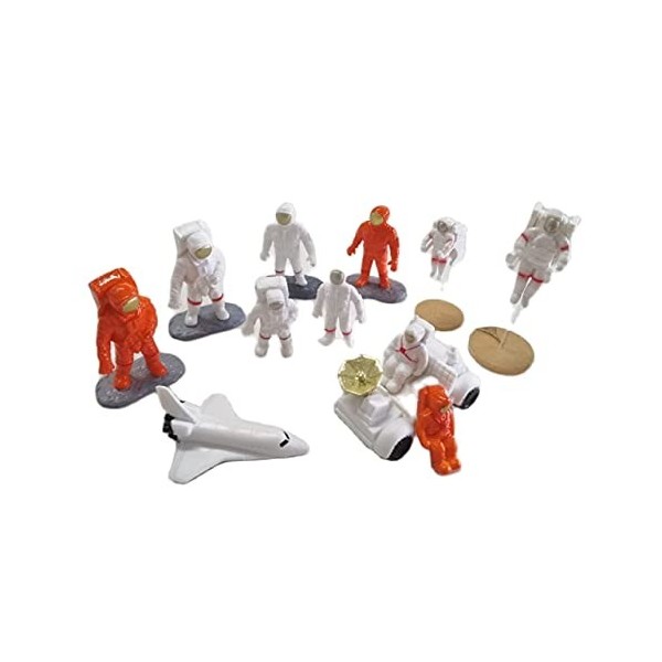 【Pièces de jouets télécommandes】 Modèle de vaisseau spatial miniature Figurine dastronaute véhicule spatial Rover décoration