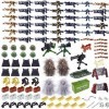 PARIO 132Pcs Kit Casque et Arme pour Mini Figurines de SWAT Police Soldats, Compatible avec Lego