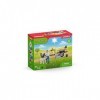 Schleich 42503 Visite du vétérinaire à la Ferme, dès 3 Ans, Farm World - Coffret, 29 x 11 x 23 cm