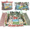 URFEDA 170 pièces Mini Figurine Jouet de Soldats Ensemble de Jeu Militaire pour Enfant avec Mini Véhicules de Char Vert, Héli