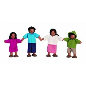 Plan Toys- Doll Family Mediterranean , 1345, Wood
