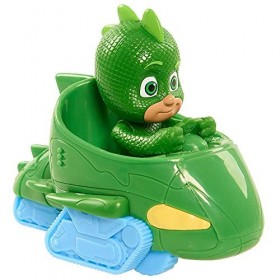 PJ Masks&nbsp;Petite Figurine dans véhicule Reptilo-Mobile et Gluglu Mini Vert