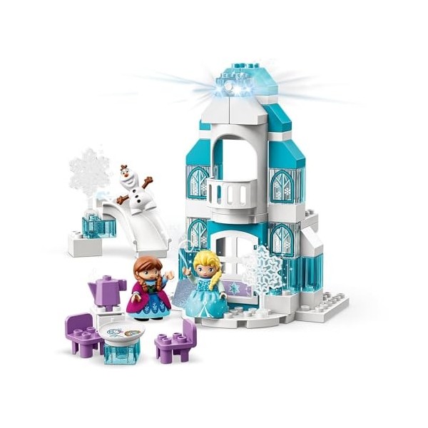 LEGO 10899 Duplo Disney Le Château de La Reine des Neiges: Jouet de Construction Éducatif avec Mini Poupées Anna et Elsa, Idé