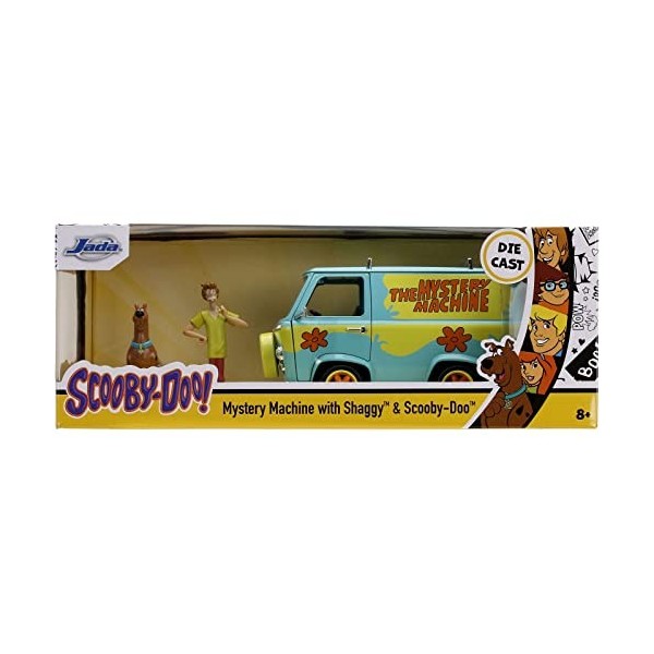 Jada Toys - 31720 - Modèle Mistery Machine avec Figurines Shaggy et Scooby-Doo 1/24 Die Cast Marvel Toys - Multicolore - 15cm