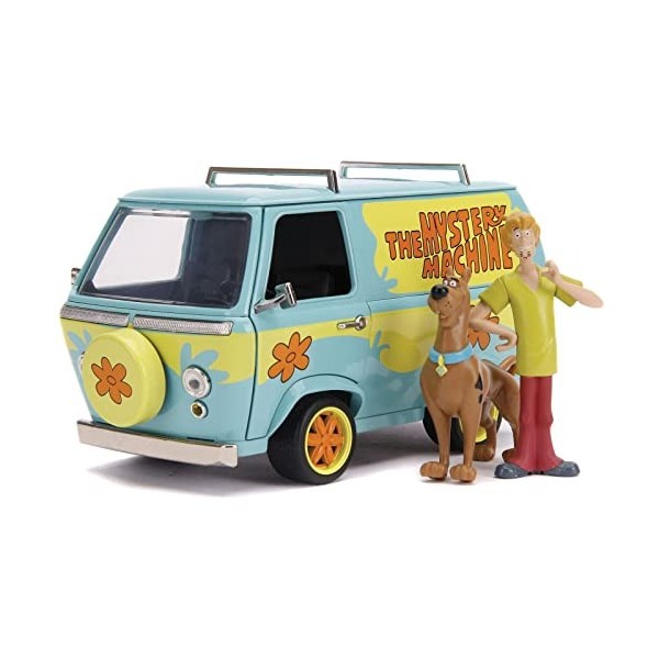 Jada Toys - 31720 - Modèle Mistery Machine avec Figurines Shaggy et Scooby-Doo 1/24 Die Cast Marvel Toys - Multicolore - 15cm