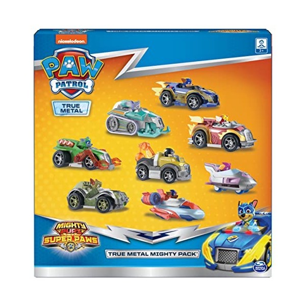 Paw Patrol, True Metal Mighty Pack of 8 Collectible DIE-CAST Vehicles, 1: 55 Scale