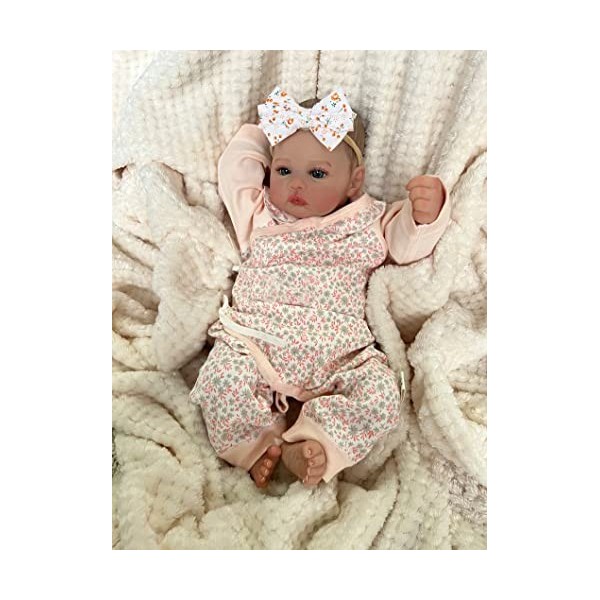 MAIHAO 20pouces 50cm bébé Reborn poupée Fille Silicone Dolls realiste Baby Vrai Poupon Garcon Yeux Ouvert Toddlers Enfant Beb