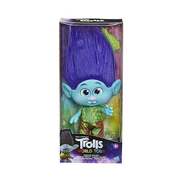 DreamWorks Trolls World Tour Petite Branche Poupée avec Tenue Amovible et Peigne Jouet pour Fille à partir de 4 Ans