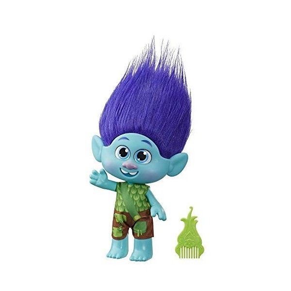 DreamWorks Trolls World Tour Petite Branche Poupée avec Tenue Amovible et Peigne Jouet pour Fille à partir de 4 Ans