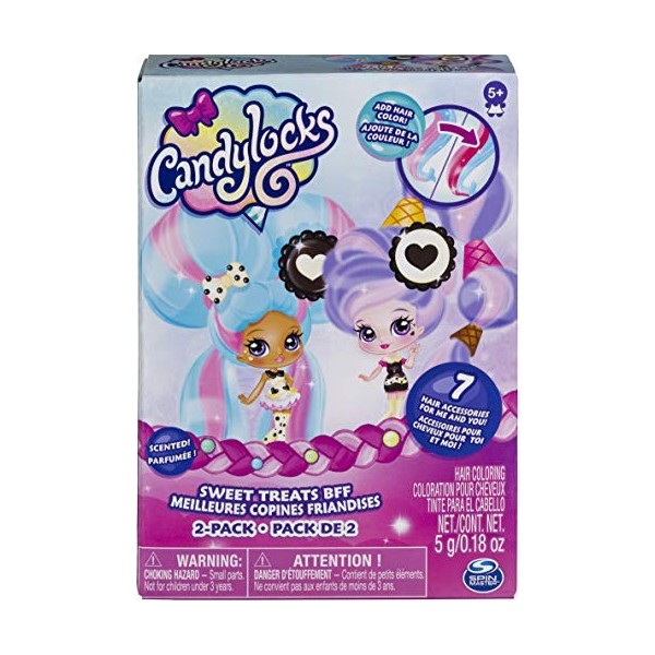 Candylocks, BFF Lot de 2 poupées de collection parfumées Cora Crème et Charli Chip, 7,6 cm