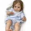 Lonian 22 Pouces 55cm Reborn Baby Girl Doll avec Un Corps en Coton Ressemble à Un Vrai bébé