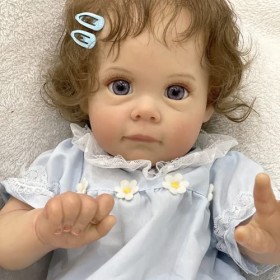 Lonian 22 Pouces 55cm Reborn Baby Girl Doll avec Un Corps en Coton Ressemble à Un Vrai bébé