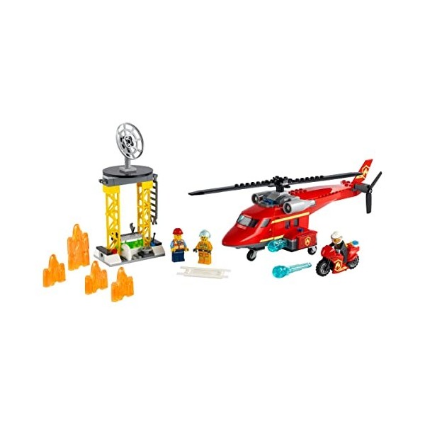 LEGO City Fire Rescue Helicopter 60281 Building Kit. Firefighter Toy and Fun Playset for Kids, New 2021 212 Pieces 