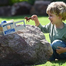 Breyer Chevaux Fermes Ensemble de Jeu Stable en Bois avec 6 Chevaux, 6 Chevaux Stablemates Inclus, 6 "H x 9" W X 2,5 "D, éche