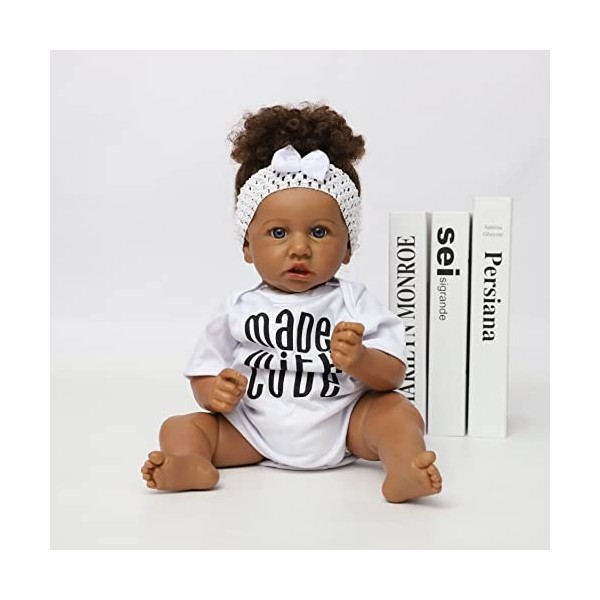 22 Pouces 55cm Si Vraiment Doux Doux Au Toucher Silicone Vinyle Reborn Baby Dolls Poupée Nouveau-né pour Fille Fait à la Main