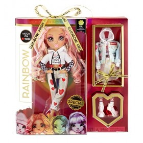 Rainbow High Poupées Mannequin à Collectionner - Vêtements de créateur, Accessoires et Socle - 2 Tenues complètes - pour Enfa