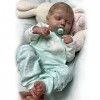 MAIDEDOLL Poupée Reborn réaliste de 45,7 cm - Corps souple - Poupée réaliste en vinyle de silicone - Poupée de bébé endormi a