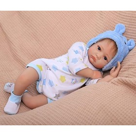 ZIYIUI Poupée Reborn 22 Pouces 55 cm Bebe Reborn Fille Réaliste Silicone Vinyle Poupon Reborn Vrai Nouveau-né bébé Cadeau de 