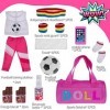 Lot de 13 vêtements de poupée de football américain de 45,7 cm pour fille - Comprend un sac, une serviette, des chaussettes d