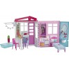 Barbie Mobilier coffret maison de plain-pied à emporter avec piscine et accessoires, emballage fermé, jouet pour enfant, GLL6