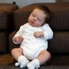 MAIHAO Bébé Reborn Garcon Silicone poupée realiste Baby Vrai Poupon Dolls Fille Yeux Fermer Toddlers Enfant Haute Qualité Beb