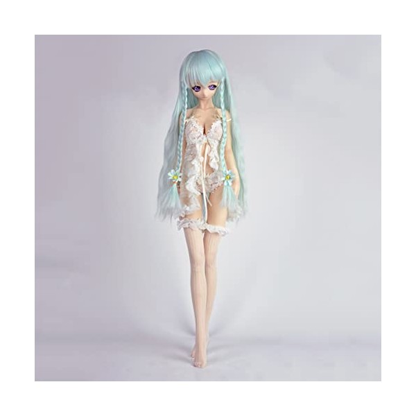 Kamz sous-vêtements en Dentelle Blanche 1/3 BJD avec Bas, vêtements de poupées pour 58 62 cm Figurine daction ou poupées BJD