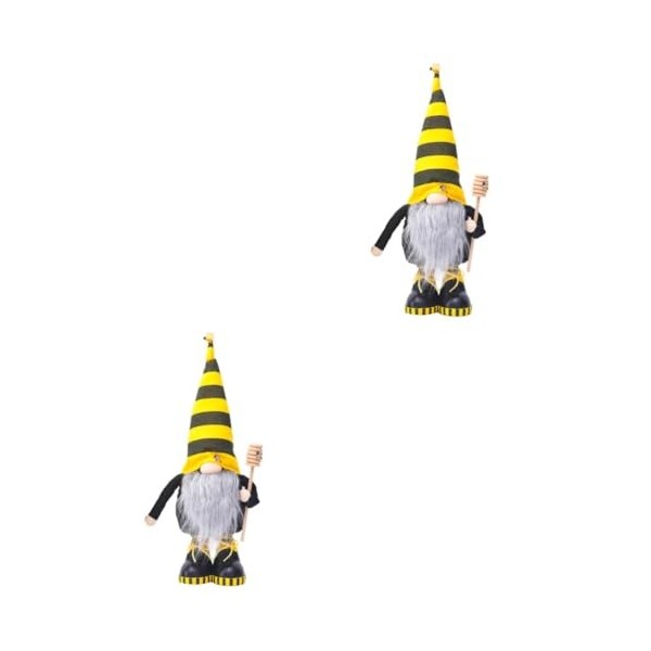 ibasenice 2 Pièces Poupée sans Visage dabeille Figurines Suédoises Figurines De GNOME Suédois Nisse GNOME Poupée Ornements N