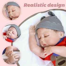 Poupées, renaissie de bébé poupées somnères, poupées renaisées 19 Pouces Simulation posables Mignonne poupée bébé réaliste av