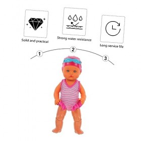 Toyvian 2 Pièces Poupée De Natation Électrique Poupée Interactive pour Enfants Poupée De Piscine Figure De Bain De Natation P