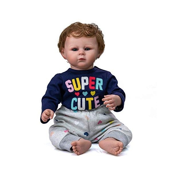 Yuela Reborn Puppe 60cm – Handbemalt, Echthaar, Realistisch Wie Ein Baby – Sammlerstück Oder Spielgefährte