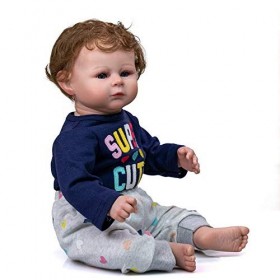 yuela 50 CM Peinture 3D détaillée avec des veines réaliste à la Main Bebe poupée Reborn Corps Doux bébé Archie poupée dart à