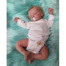 MineeQu 18 Pouces 48CM Vrai vieTaille bébé Premie Dormant Poupées Bébé renaître Réaliste Poupées bébé Nouveau-né Coffret Cade